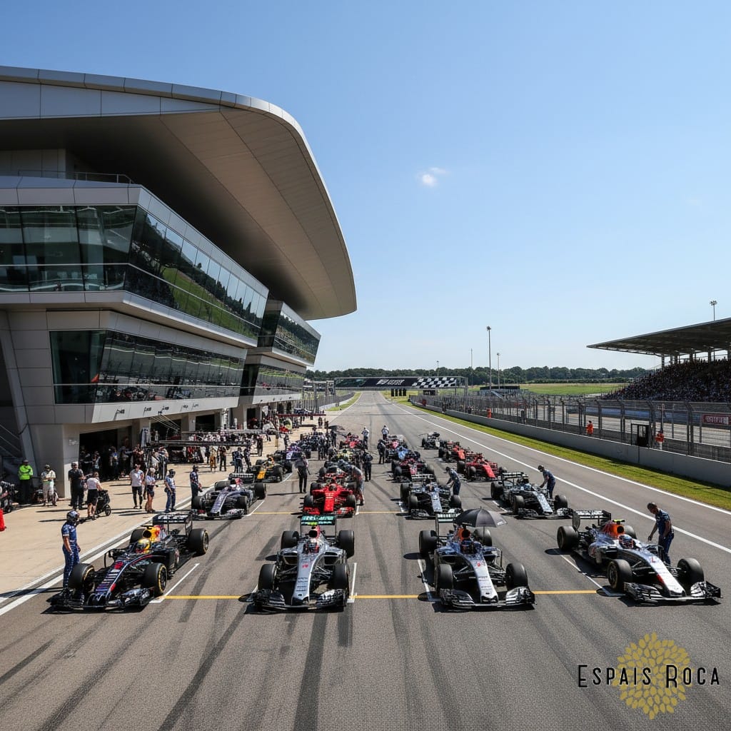 Silverstone circuit crowd and grandstand atmosphere