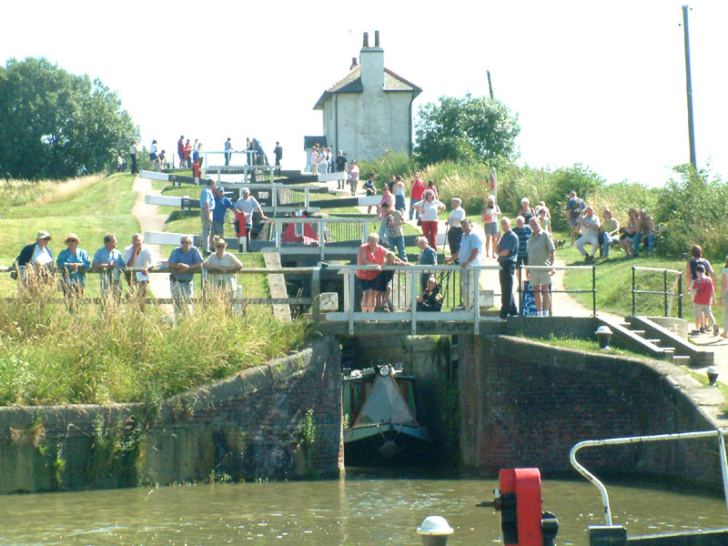 Foxton Locks staircase on the Grand Union Canal near Market Harborough